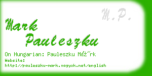 mark pauleszku business card